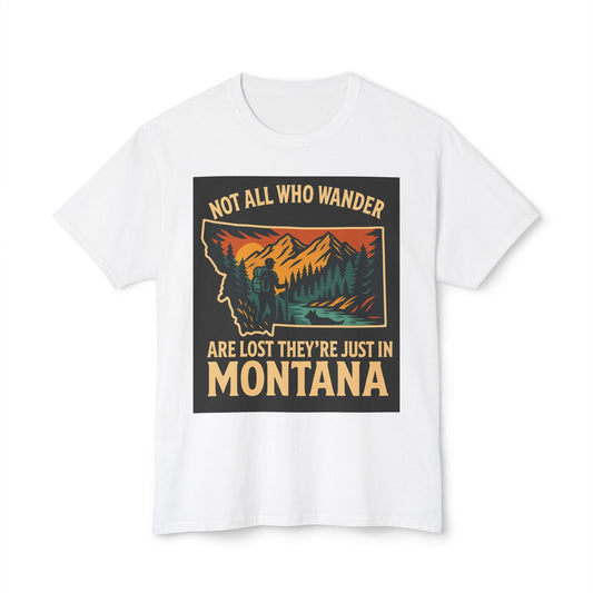 Montana Adventure T-Shirt, Unisex Travel Tee, Nature Lover Gift, Wanderlust Apparel, Outdoor Enthusiast Wear, Camping Souvenir