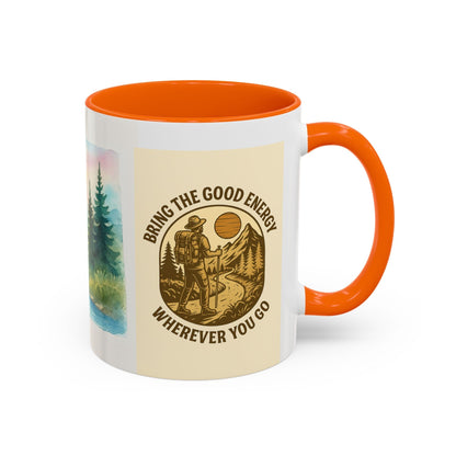 Nature-Inspired Mug – Bear & Mountain Coffee Cup for Outdoorsy Souls