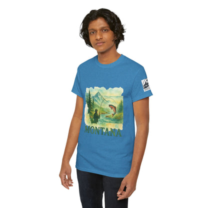 Montana Adventure Shirt – Retro Fishing Tee for Outdoor Enthusiasts
