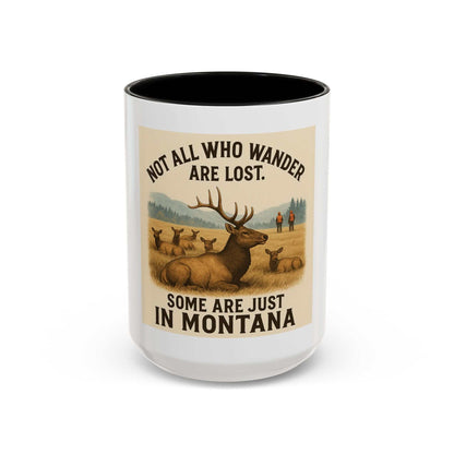 Montana Adventure Mug with cozy elk design, perfect for nature lovers and adventurous souls.