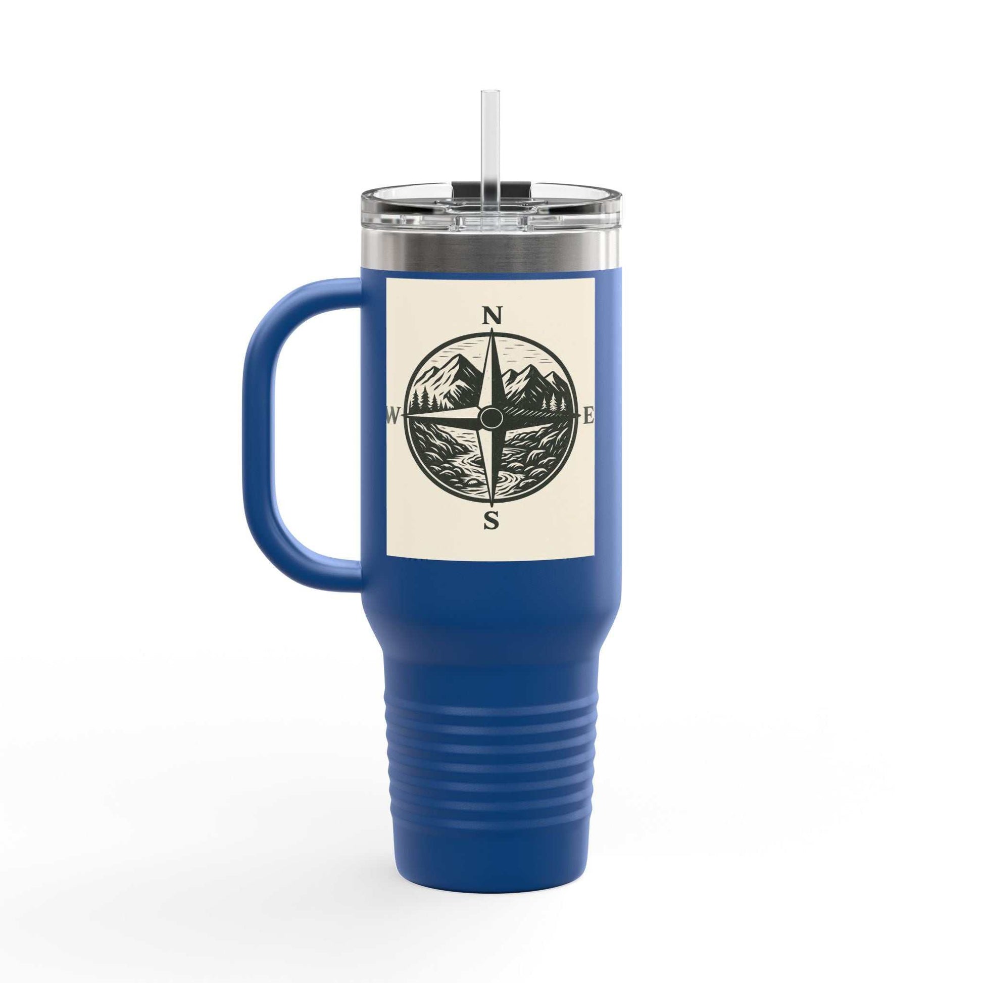 40oz Montana Compass Travel Mug with insulation and compass design, ideal for outdoor adventures.