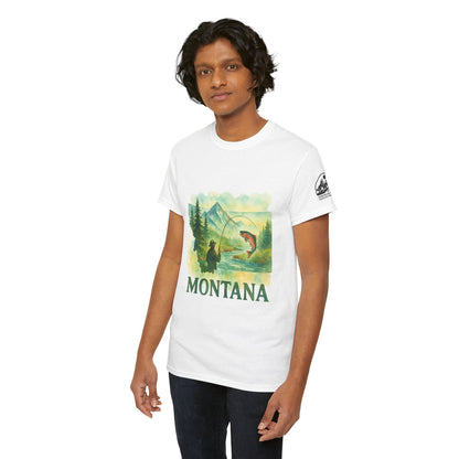 Montana Adventure Shirt – Retro Fishing Tee for Outdoor Enthusiasts