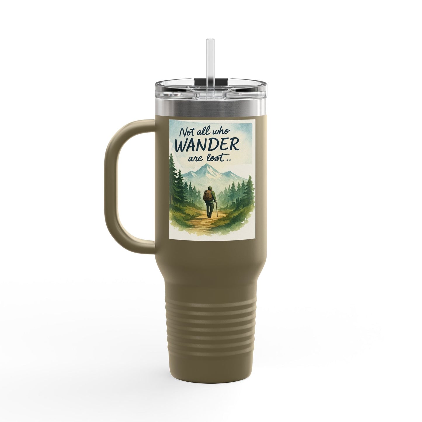 Montana 40oz Adventure Mug with elk-inspired design and ergonomic handle.