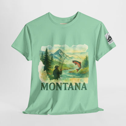 Montana Adventure Shirt – Retro Fishing Tee for Outdoor Enthusiasts