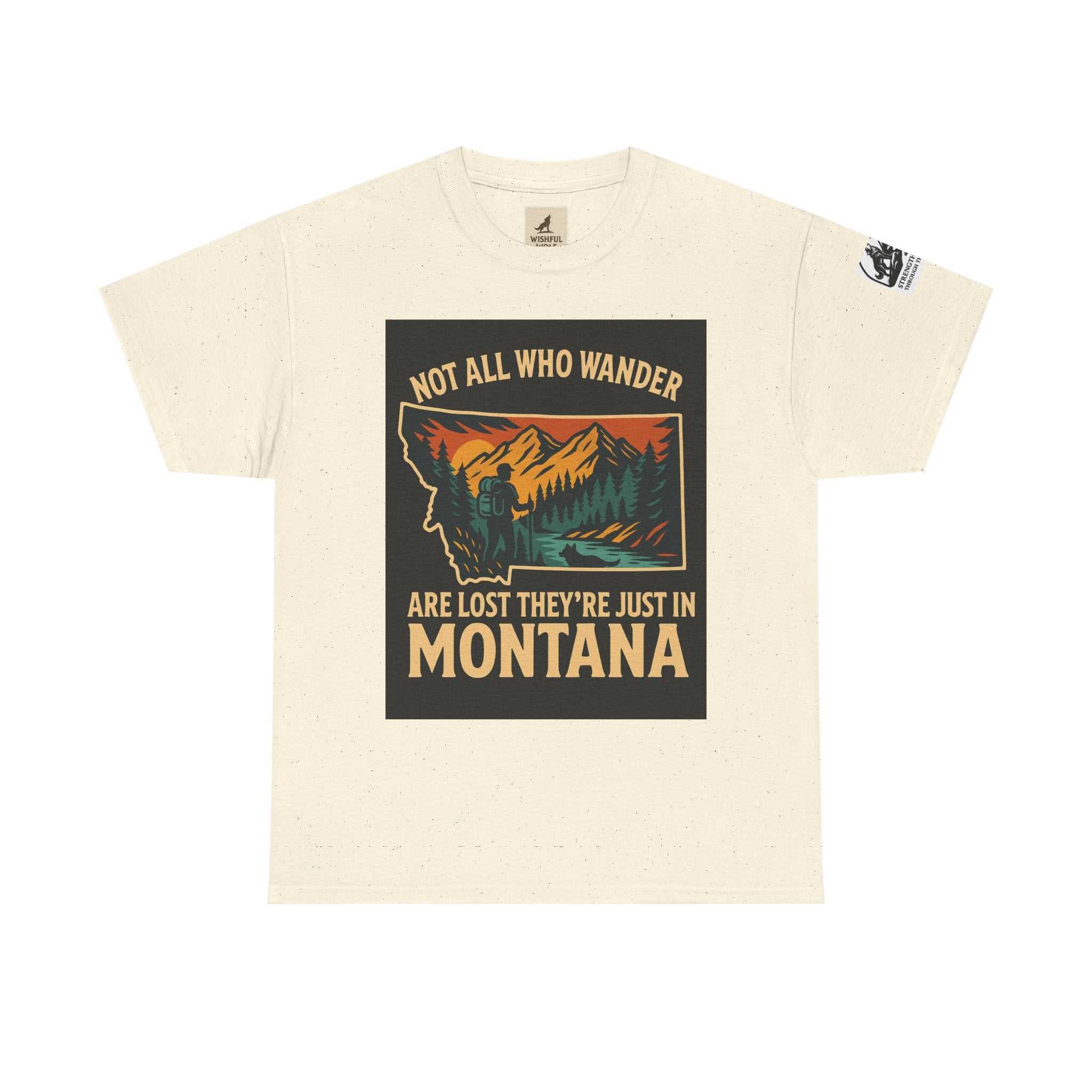 Soft Get Lost in Montana Tee featuring a nature-themed print, perfect for adventure seekers.
