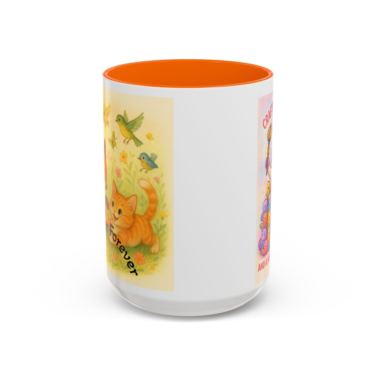 Whimsical Cat Mug featuring playful cat and unicorn design, perfect gift for animal lovers.