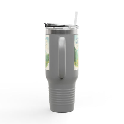 Montana 40oz Adventure Mug with ergonomic handle and spill-resistant lid.