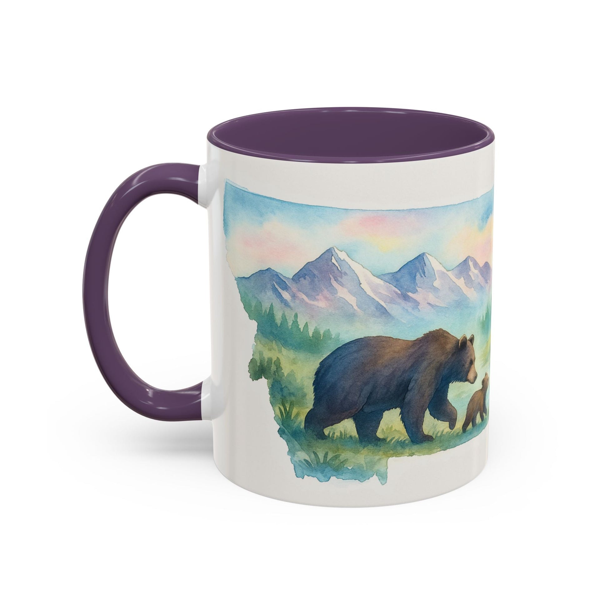 Nature-Inspired Mug – Bear & Mountain Coffee Cup for Outdoorsy Souls