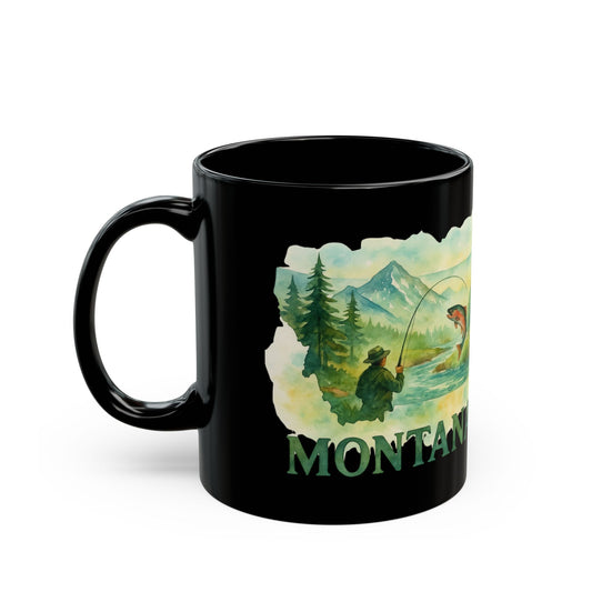 Black Adventure Mug – Inspirational Gift for Hikers & Campers