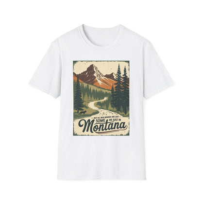 Montana Nature Tee – Softstyle Vintage Shirt for Hikers & Travelers