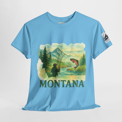 Montana Adventure Shirt – Retro Fishing Tee for Outdoor Enthusiasts