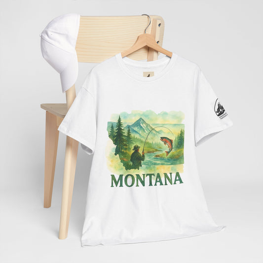 Montana Adventure Shirt – Retro Fishing Tee for Outdoor Enthusiasts