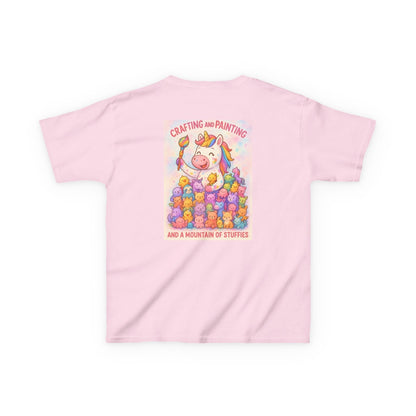 Pink Adorable Kids Animal T-Shirt with colorful animal graphics, perfect for creative children.