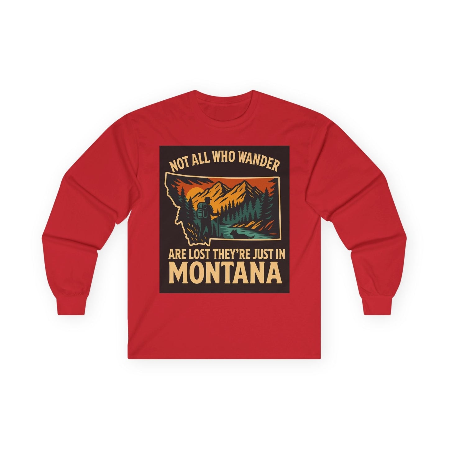 Montana Adventure Long Sleeve Tee – Hiking Shirt for Nature Lovers