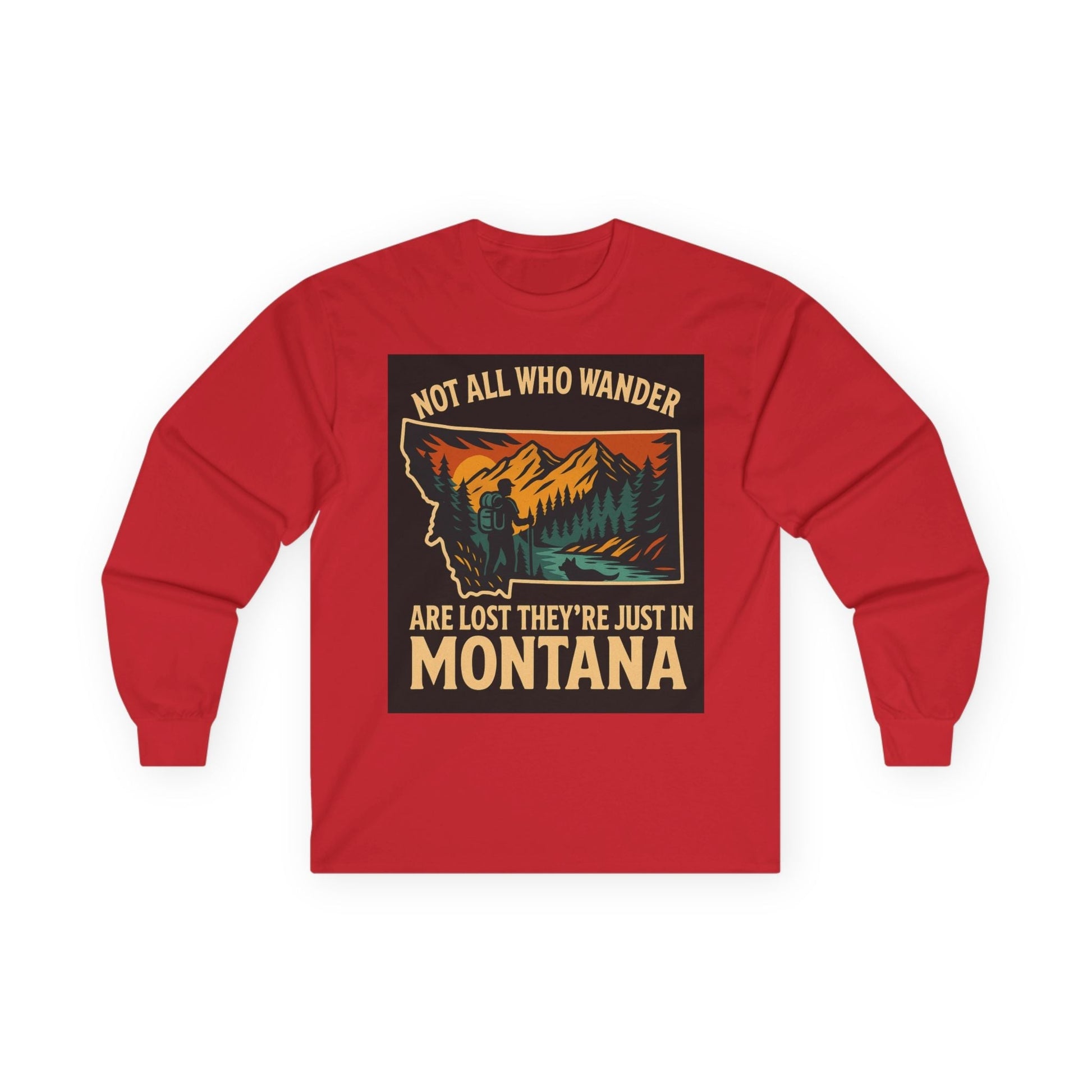 Montana Adventure Long Sleeve Tee – Hiking Shirt for Nature Lovers