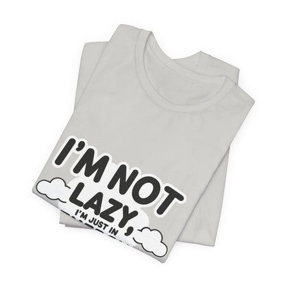 Funny Energy Saving Tee – Unisex Humor Shirt for Everyday Wear