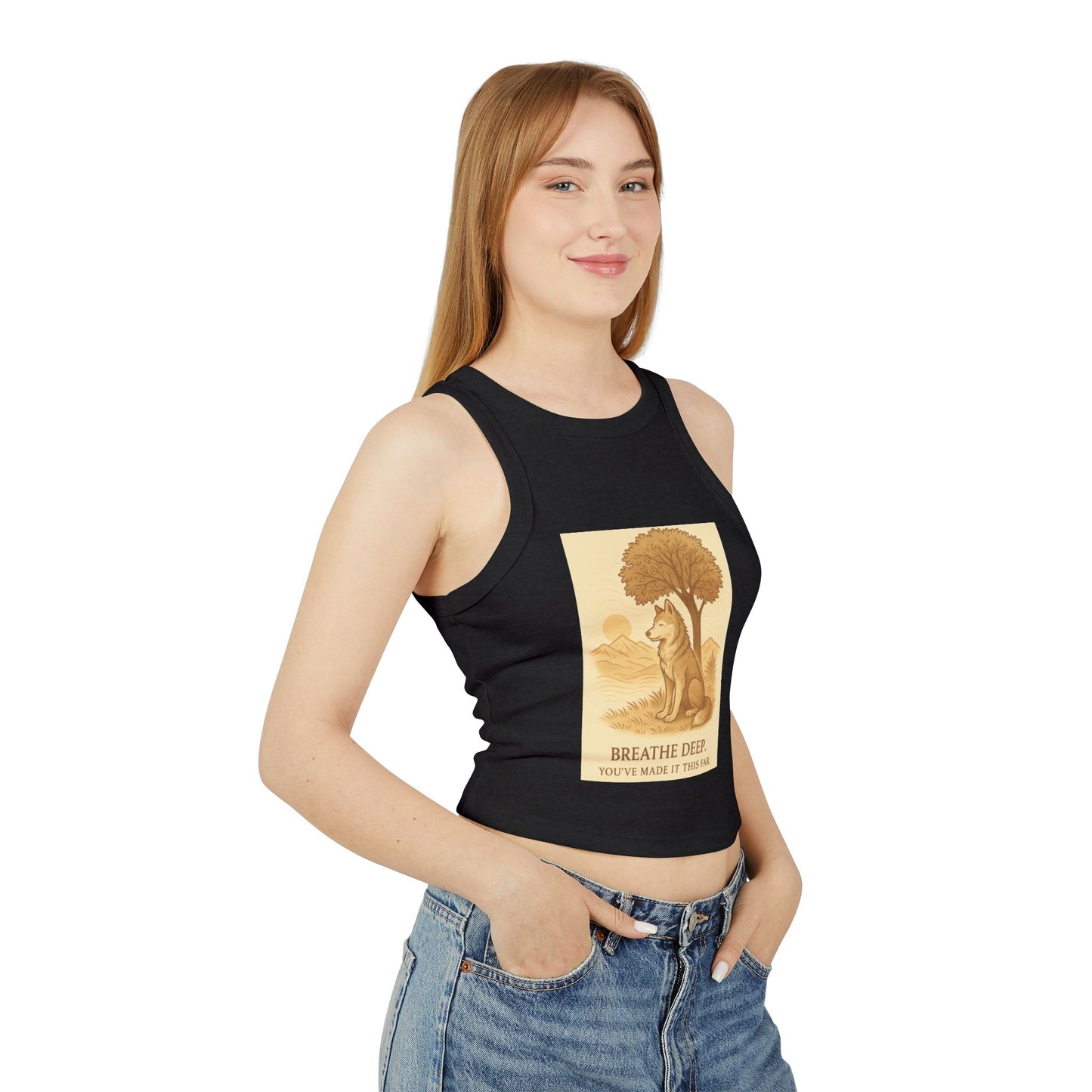 Women’s Nature Tank Top – Wolves & Motivational Outdoor Quote