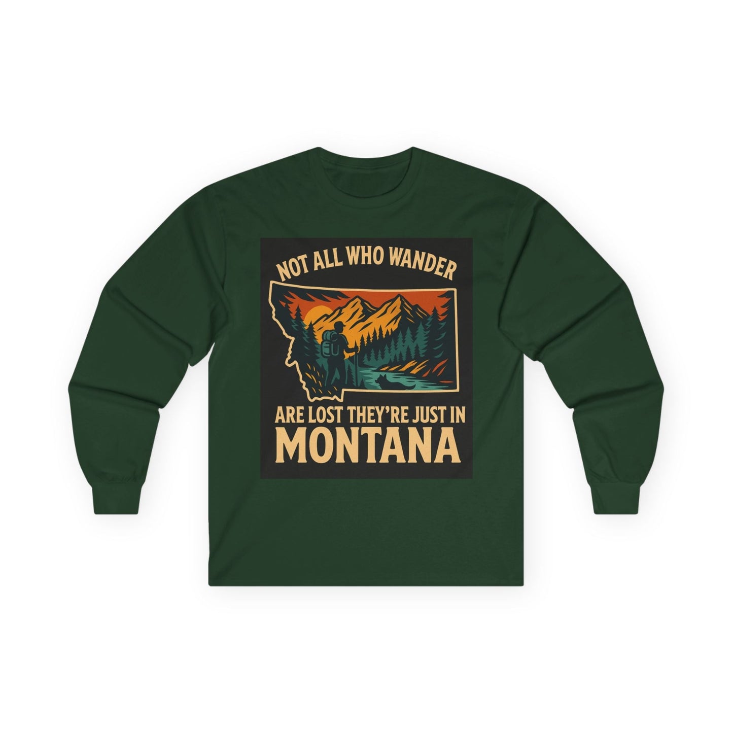 Montana Adventure Long Sleeve Tee – Hiking Shirt for Nature Lovers