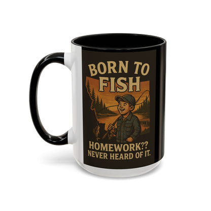 Retro Fishing Mug – Funny Coffee Cup Gift for Anglers & Campers