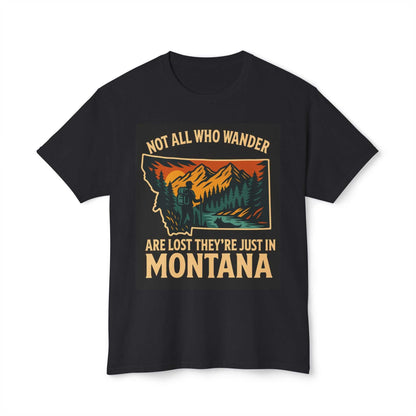 Montana Adventure Tee with mountain and forest design, nature-inspired apparel for free spirits.