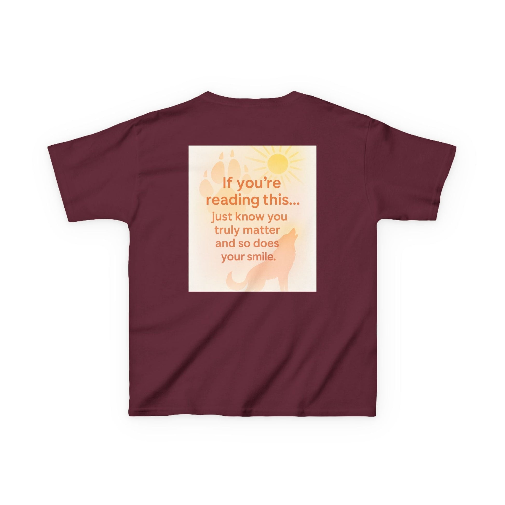 Nature-inspired Montana Adventure Kids Tee with graphic back design.