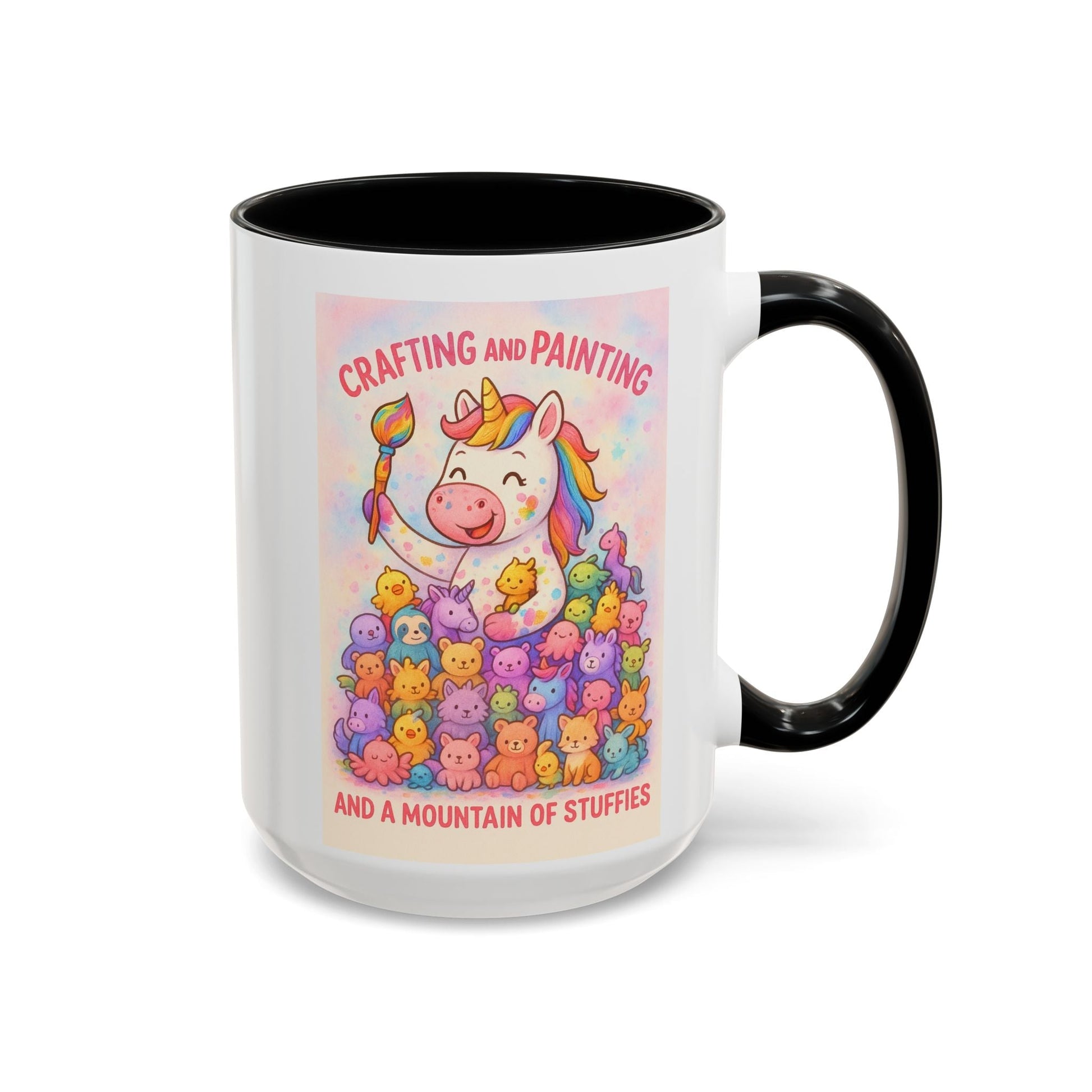 Whimsical Cat Mug featuring unicorn and cat design, ideal gift for creatives and animal lovers.