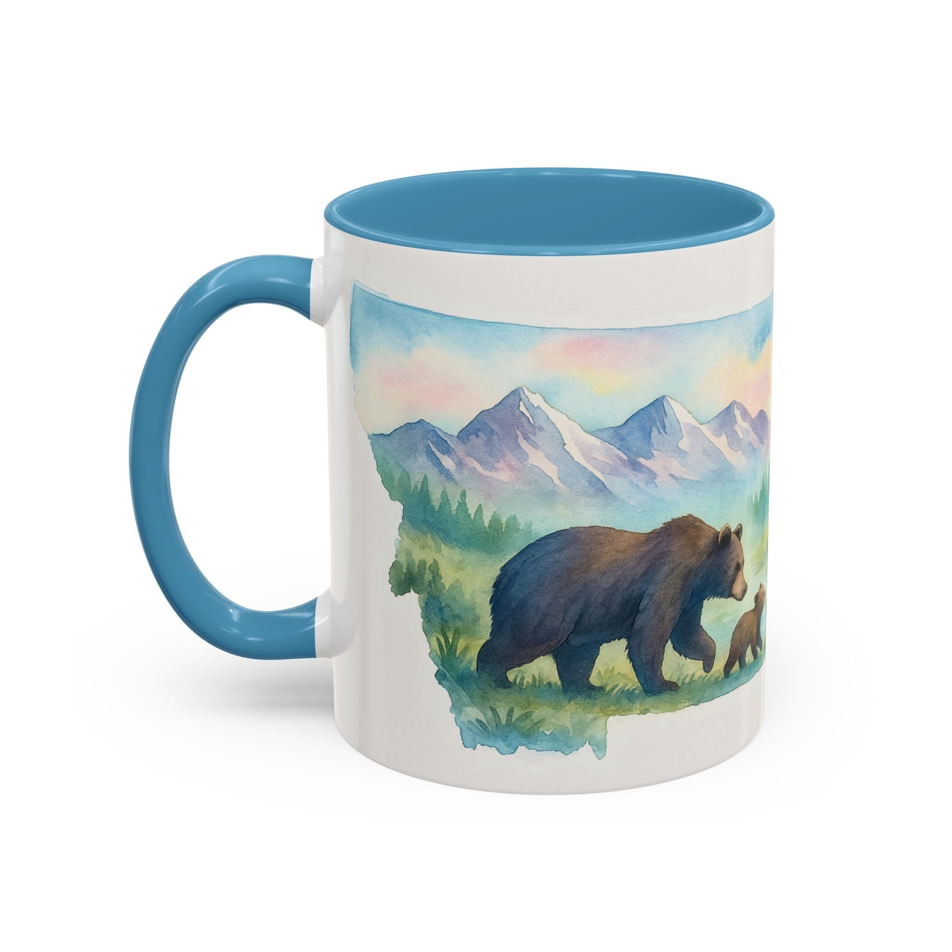 Nature-Inspired Mug – Bear & Mountain Coffee Cup for Outdoorsy Souls