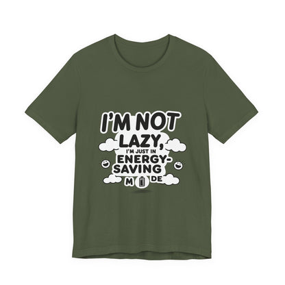 Funny Energy Saving Tee – Unisex Humor Shirt for Everyday Wear