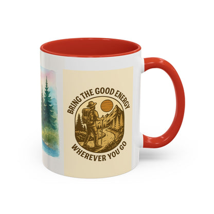 Nature-Inspired Mug – Bear & Mountain Coffee Cup for Outdoorsy Souls