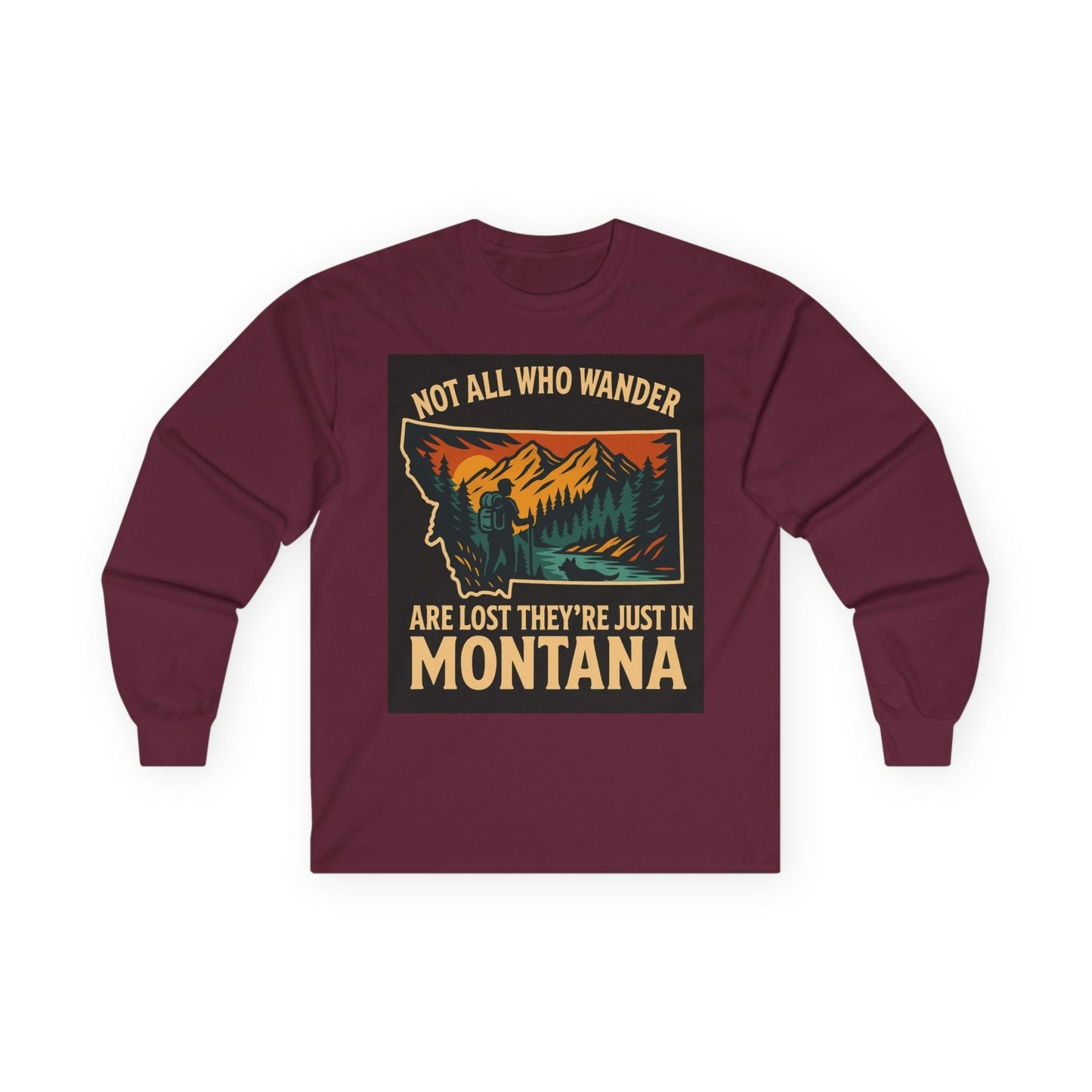 Montana Adventure Long Sleeve Tee – Hiking Shirt for Nature Lovers