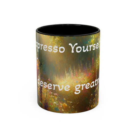 Accent Coffee Mug – Inspirational “Espresso Yourself” | 11oz and 15oz