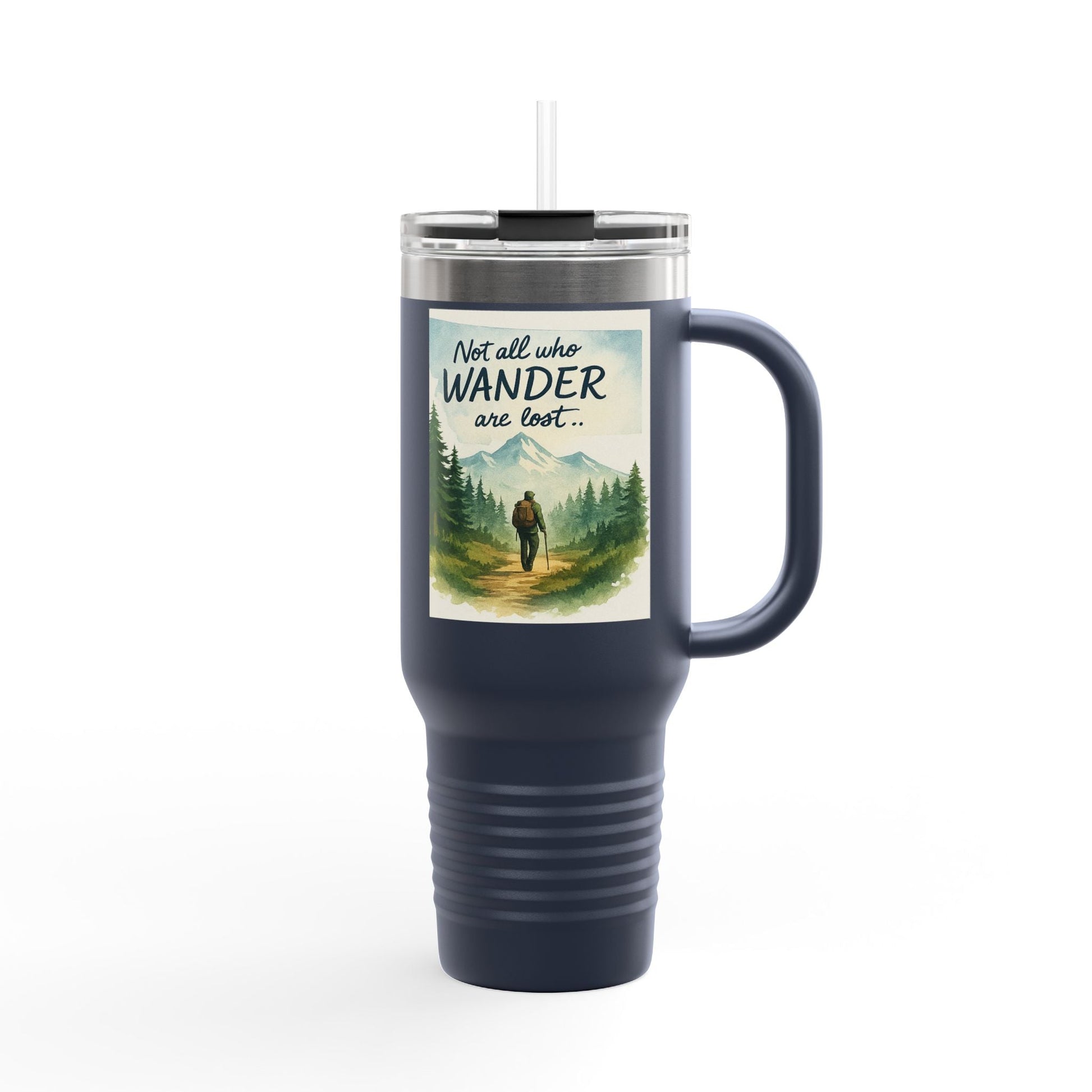 Montana 40oz Adventure Mug with ergonomic handle and nature design.