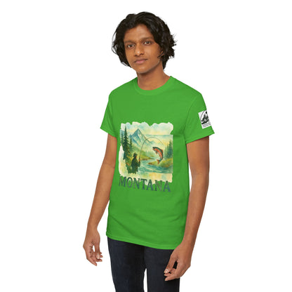 Montana Adventure Shirt – Retro Fishing Tee for Outdoor Enthusiasts